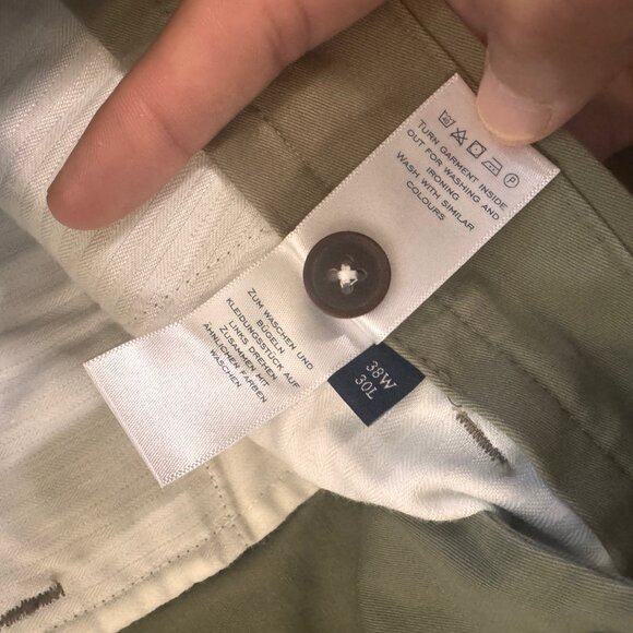 Charles Tyrwhitt Khaki Slim Fit Cotton Stretch Chinos, 38x30 - Picture 6 of 7